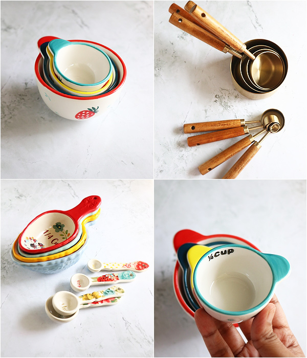 Measuring cups and spoons - Sharmis Passions