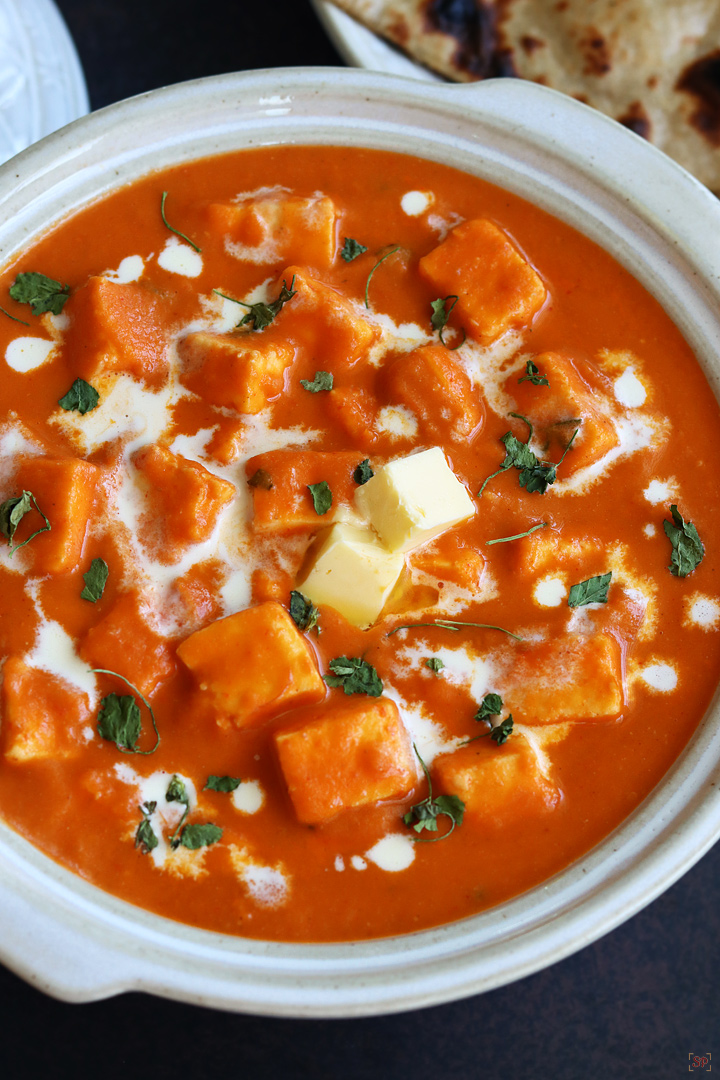 paneer makhani in a beige color bowl