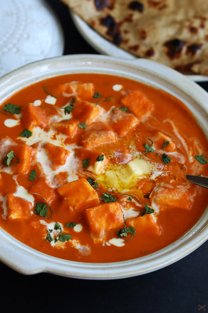 paneer makhani in a beige color bowl