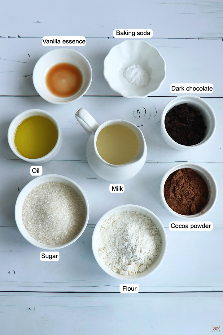 ingredients needed to make chocolate mug cake