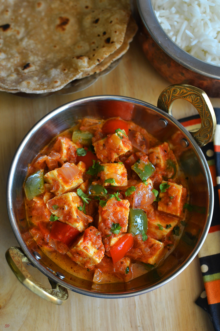 kadai paneer semi dry