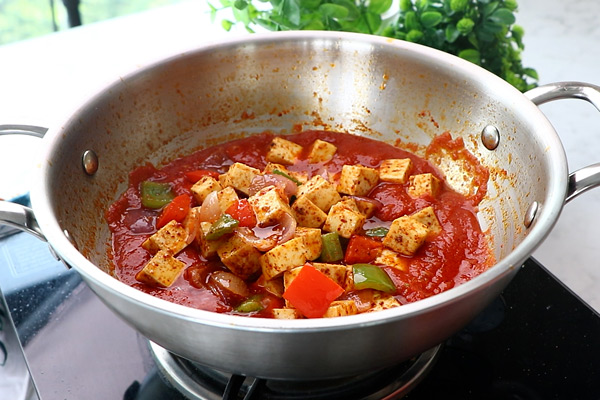 add paneer, onion, capsicum