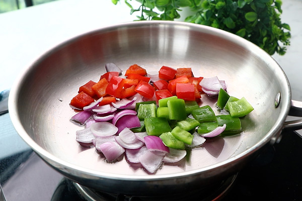 add onion, capsicum