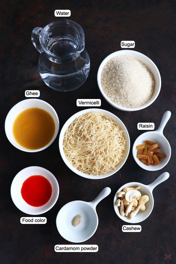 ingredients needed to make semiya kesari