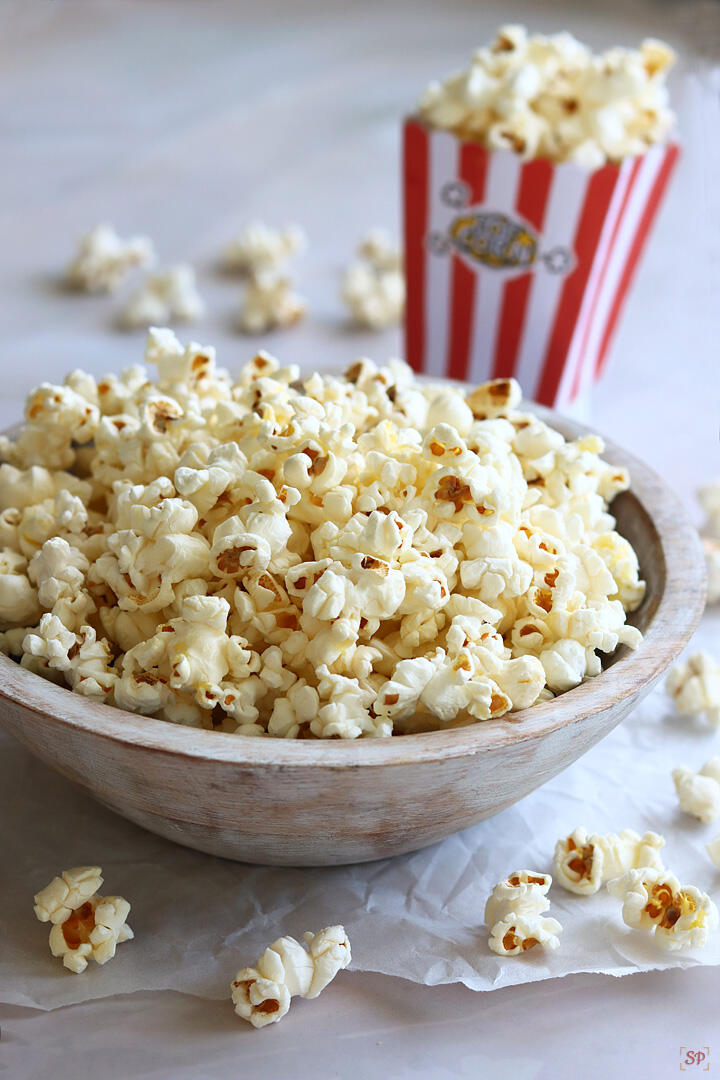 Butter Popcorn Recipe  Butter Salt Popcorn Recipe - Sharmis Passions