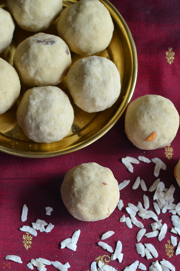 aval laddu in a plate