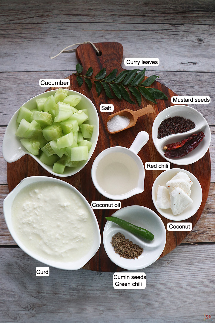 ingredients needed to make cucumber pachadi