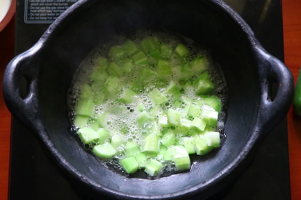 cook cucumber with salt, water