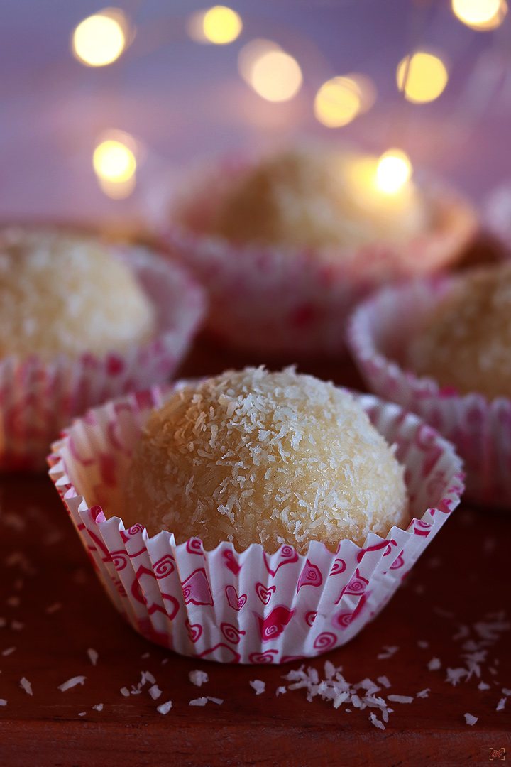 coconut ladoo in cupcake liners