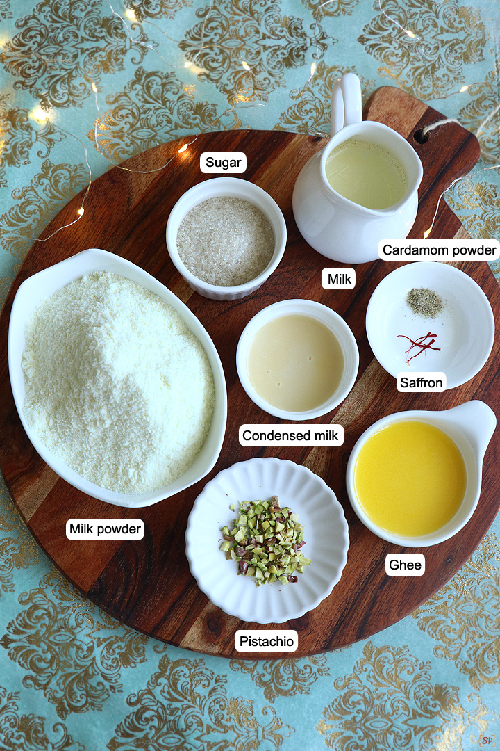 ingredients needed to make doodh peda