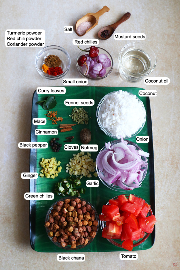 ingredients needed to make kadala curry