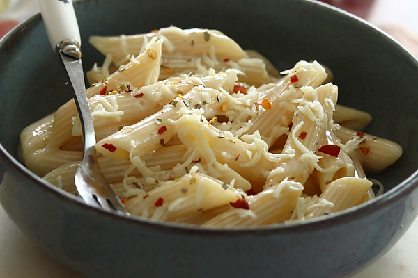 pasta served in a bowl