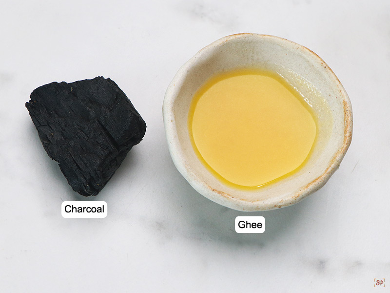 charcoal and ghee