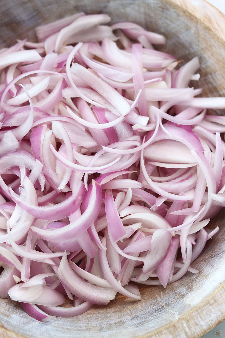 onion thinly sliced