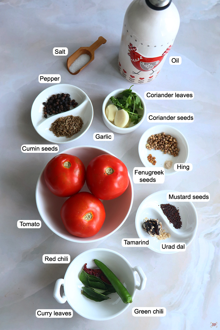 ingredients needed for tomato rasam