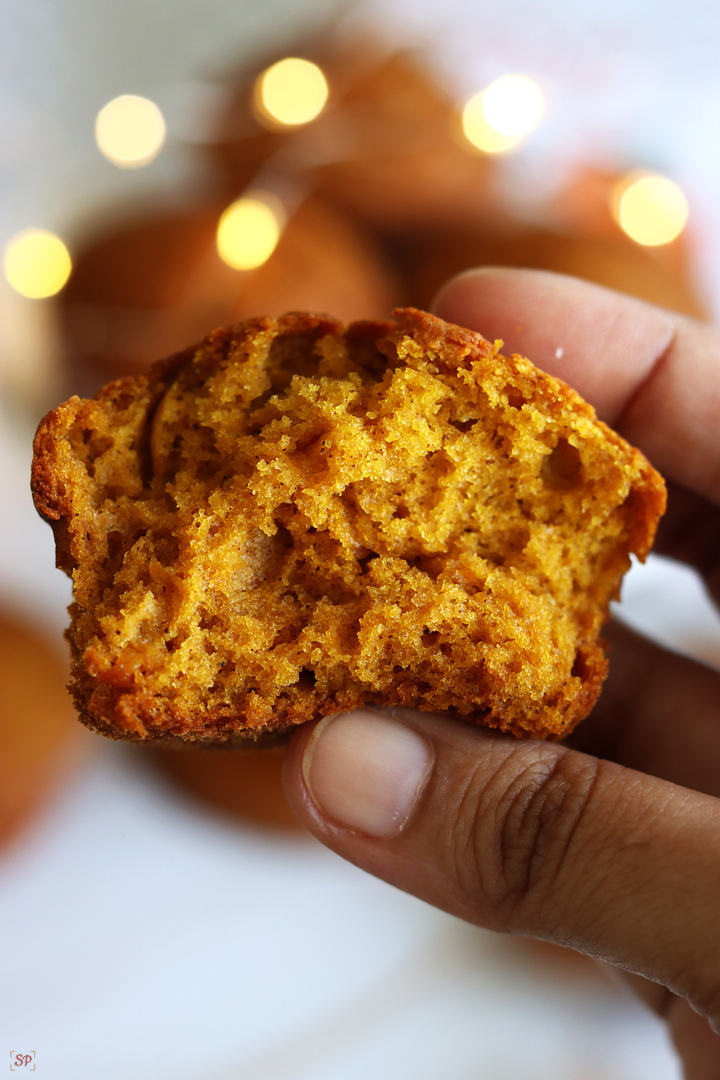 pumpkin muffins inside texture