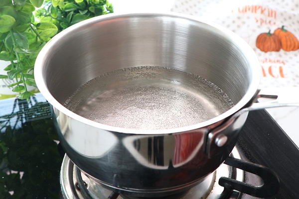 boil water in a sauce pan