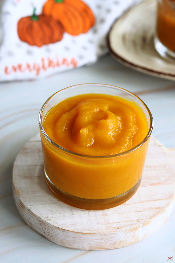 pumpkin puree using steaming method